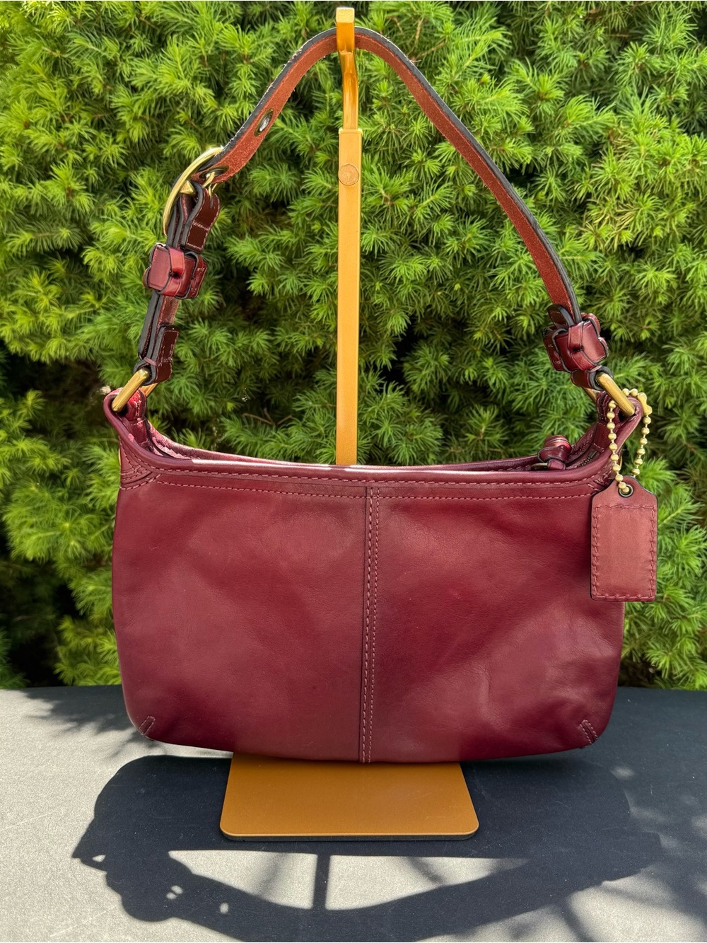 Coach Y2K Legacy Bleeker Tattersall in Burgundy